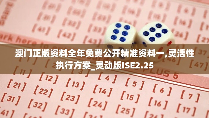澳門正版資料全年免費公開精準資料一,靈活性執(zhí)行方案_靈動版ISE2.25