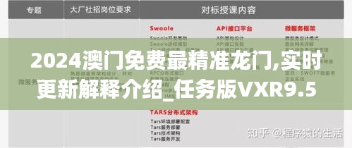 2024澳門免費最精準龍門,實時更新解釋介紹_任務(wù)版VXR9.50