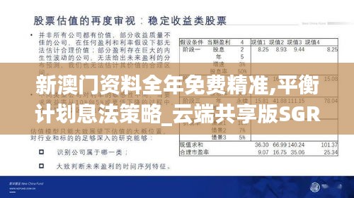新澳門資料全年免費精準(zhǔn),平衡計劃息法策略_云端共享版SGR9.69