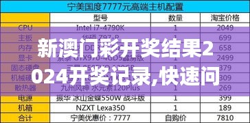 新澳門彩開獎結果2024開獎記錄,快速問題處理_機器版AUM45.619