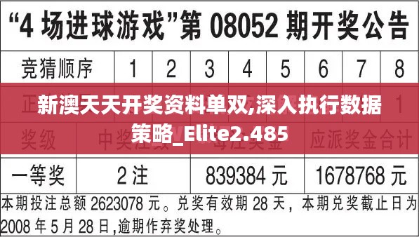 新澳天天開獎(jiǎng)資料單雙,深入執(zhí)行數(shù)據(jù)策略_Elite2.485