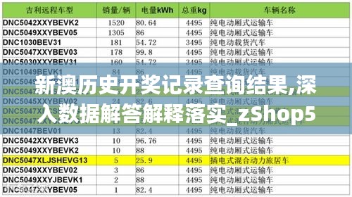 新澳歷史開獎記錄查詢結果