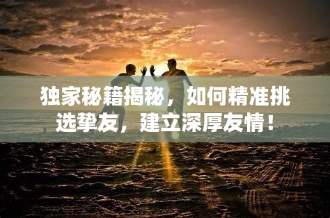 獨(dú)家秘籍揭秘，如何精準(zhǔn)挑選摯友，建立深厚友情！