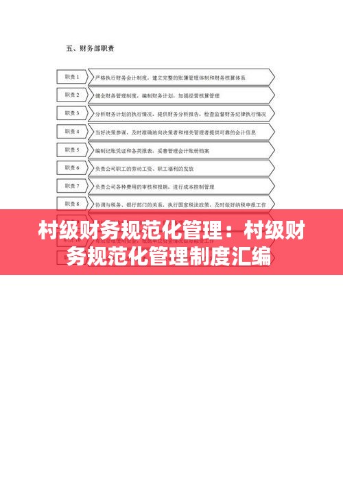 村級財務規范化管理：村級財務規范化管理制度匯編 