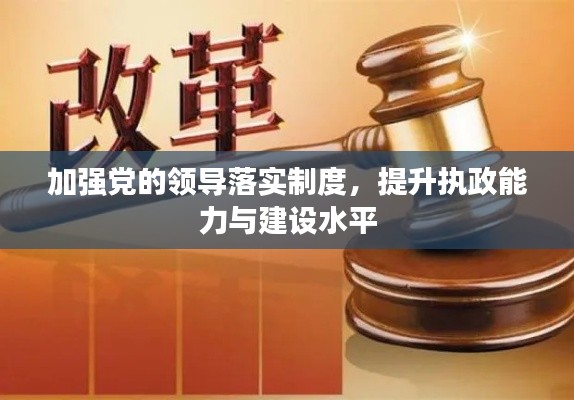 加強(qiáng)黨的領(lǐng)導(dǎo)落實(shí)制度，提升執(zhí)政能力與建設(shè)水平