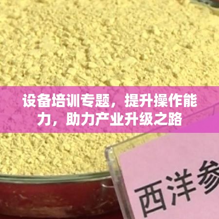 設備培訓專題，提升操作能力，助力產業升級之路