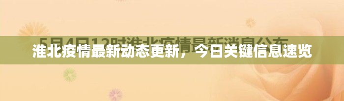 淮北疫情最新動態更新，今日關鍵信息速覽